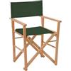 Danieli - Sedia da Regista in Legno per Esterni - Sedie Pieghevoli da Giardino in Legno di Faggio - Telo 100% Acrilico in Diverse Colorazioni - Ideali per Giardino, Terrazza, Spiaggia (Verde foresta)