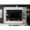 Web Convenienza Parete TV Attrezzata Collezione Sorano 3 B - Mobile Televisore in Legno con Ante a Ribalta Moderno - Color Bianco e Cemento
