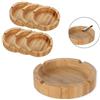 Generic Posacenere Rotondo in Legno bambù Naturale, 6 Pezzi, Portacenere Bamboo Elegante,4 Sigarette, Portatile, per Casa, Ufficio, Interno, Esterno, per Fumatori 9.5x2cm
