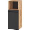 Planetmöbel Mobili da bagno Armadio Midi Armadio da bagno stretto, armadio Midi LUX 30 cm, nei colori rovere oro/antracite