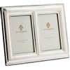 SEC OF FLORENCE 7415/6x9IT Doppia Cornice Portafoto in Argento Massiccio 925 con Retro in Legno Mogano