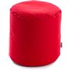 Avalon - Pouf Poggiapiedi CILINDRO Jive, Puff Poggiapiedi Divano quadrato, Pouffe Imbottito in Tessuto Tecnico Resistente e Antistrappo, Comodo e Impermeabile, Made in Italy(45cm-Rosso)