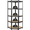 PROREGAL Scaffale angolare Ragnar | AxLxP 180x70x40 cm | portata per ripiano 175kg | Nero