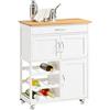 SoBuy Mobile Cucina Salvaspazio con ruote frenate & piano, 67x86x38cm