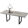 JIEXI Tavolo da pranzo allungabile 4-6 posti, tavolo da pranzo allungabile e sedie, materiale MDF moderno, adatto per soggiorno, cucina, lunghezza 130-170 cm (Tavolo da pranzo)