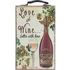 Rebecca Mobili Dispensa Porta Vino, Espositore Da Tavolo Vini, Mdf Canvas, 3 Portabottiglie, Bianco Shabby Bordeaux, Enoteca Cucina - Misure: 33 x 11,5 x 18 cm (HxLxP) - Art. RE6628
