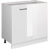 Vicco Mobile ad angolo cucina R-Line, Bianco lucido, 86 cm