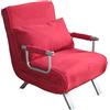 ITALFROM - Poltrona Letto Singolo, Divano Letto 1 Posto (65x69x82cm) Letto Singolo a Scomparsa, Divano Piccolo Salvaspazio, Telaio Solido in Acciaio con Imbottitura Comoda (Rosso)