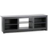 Brigros WeHome - Mobile TV 6 Ripiani, 180x42x60 Cm, Mobile Porta TV Con 4 Ripiani Chiusi E 2 Aperti, Supporto TV Per Soggiorno Moderno Mobili O Salotto (Antracite)