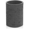Inbagno Portaspazzolini a Bicchiere Effetto Pietra, Grigio in Resina (Portaspazzolini)
