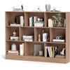 KOMFOTTEU Libreria Aperta con 10 Scomparti, Libreria a 3 Livelli con Dispositivo Antiribaltamento, Mobile di Stoccaggio, Scaffale per Soggiorno, Ufficio (Naturale, 140 x 24 x 104 cm)