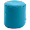 Avalon - Pouf Poggiapiedi CILINDRO Jive, Puff Poggiapiedi Divano quadrato, Pouffe Imbottito in Tessuto Tecnico Resistente e Antistrappo, Comodo e Impermeabile, Made in Italy(45cm-Petrol)