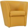 Liberoshopping Poltrona Imbottita Valentina a pozzetto in Ecopelle per Ufficio Sala d'attesa Alta qualità Made in Italy (Senape)