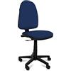GALIZIA prjme GALIZIA PRIME SEDIA DA UFFICIO PER SCRIVANIA ERGONOMICA, ELEVAZIONE A GAS, CONTATTO PERMANENTE, GIA' MONTATI, BASE CON RUOTE, PRODOTTO IN ITALIA, CERTIFICATA (BLU SCURO SPUGNATO)