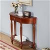 SEIFE Consolle a mezzaluna in legno massello per ingresso, tavolo da ingresso con cassetto portaoggetti, tavolo da divano semicircolare, arredamento per corridoio e ingresso(Cherry,100cm/39.3in)