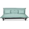 SAMIRA Divano letto clic clac, divanetto in tessuto vellutato Russell (Verde Tiffany)