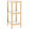 Casaria Scaffale da Bagno & Cucina 3 Ripiani Bambù Mobile a Colonna Portaspezie Scarpiera