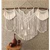 CBXSF Grande Appeso a Parete in macramè Decoro Bohemien Arazzo macramè sopra la Testiera d'Arte Arazzo Intrecciato Decorazioni per Bastone in Legno Naturale,110cm(Larghezza) X 80cm(Lunghezza)