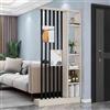XDOPIRRS Paravento a colonna pavimento a soffitto,divisore per stanze,paravento per ingresso con colonna da pavimento a soffitto(con mensola di stoccaggio),divisore in listelli di legno per ingresso decorativo
