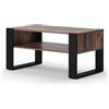 Vicco Tavolino da salotto Olli, Legno antico, 92 x 52.4 cm | con ripiano, per la conservazione di riviste e telecomandi