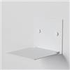 Steelnovo | Pascal, Mensola da Parete Invisibile in Metallo Verniciato, Libreria Sospesa Verticale, a Scomparsa, 12x12x13 cm, Colore Bianco, Mensola da Muro per Libri, Made In Italy