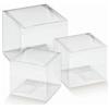 Doni Bomboniere 10 pz Scatole per bomboniere PVC Pieghevoli Automatiche Grandi Piccole Confezionamento Fai da Te Occasioni Matrimonio Battesimo Comunione Cresima Economiche (18 x 18 x 15 cm - PVC)
