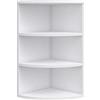 Vicco Libreria angolare da terra Ecki, Bianco, 30 x 60 cm, per montaggio a parete con tre ripiani aperti