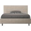 Bonussi Letto Matrimoniale Large 180x200 cm con Rete e Contenitore Adele Sabbia