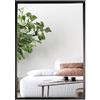 Mirrorize, specchio da parete con cornice in metallo da 88,9 x 61 cm, rettangolare, nero, moderno, industriale, grande, con telaio in metallo, per bagno, ingresso, camera da letto
