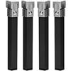 Miroytengo Set di 4 gambe quadrate da 50 cm in metallo con morsetto per rete, tubo da 30 x 30 mm