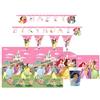 WOOPARTY Kit Compleanno Principesse Disney 24 Ospiti (1 tovaglia, 24 Piatti, 40 tovaglioli, 24 Bicchieri, 1 Festone, 2 festoni bandierine) in Carta