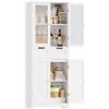 HOCSOK Credenza Cucina, 170 cm Alta Mobile Dispensa Cucina, Mobile Dispensa con 4 Ante e 2 Cassetti