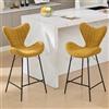 chairus 2 PZ Sgabelli da Bar in Tessuto Sgabelli Cucina, Giallo