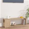 MOBCANT Mobile Porta TV, TV stand cabinet Mobiletto tv basso Mobile basso TV Vetrina espositiva Utilizzabile per Camera da letto Hotel Lounge Rovere Sonoma 100x24x32 cm in Truciolato