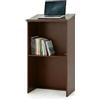 LIFEZEAL Leggio, Podio, Pulpito per Conferenze, Tavolo per Presentazioni, Scrivania per Discorsi Pubblici, Porta PC, Piano Inclinato, Ripiano Nascosto, per Chiesa, Aula, Legno, 58x40x116,5cm, Marrone