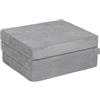 KiddyMoon Materasso Per Bambini Fatto Di Schiuma Bed Materassino Pieghevole Pouf Per Bambini Sleepover Materassi Per Camerette, Grigio Scuro