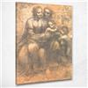 CheQuadro! La Vergine E Il Bambino Con Sant'Anna Da Vinci Leonardo quadro su tela ldv1, 50x70 cm