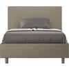 BS COM Letto Una Piazza e Mezza Imbottito 120x210 Senza Rete Similpelle Cappuccino