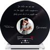 Whale Targa Disco Plexiglass Personalizzata con Foto, Nomi, Codice Spotify, Testo - Idea Regalo San Valentino, Anniversario, Fidanzato, Fidanzata