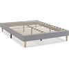 HOMN LIVING Base Imbottita Aura 140x190 cm Grigio Chiaro, 30 cm Altezza