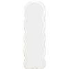 IDMarket - Specchio Wave in Tessuto bouclette Crema 150 x 50 cm