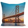 Fabulous Favoloso copricuscino 40 x 40 cm, Motivo: San Francisco Golden Gate California, Ponte Ville Notte