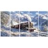 islandburner Quadro su tela con treno a vapore in montagna