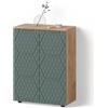Livinity Mobile midi Ronco, Quercia verde/oro, 60 x 81 cm