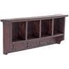 DESIGN DELIGHTS Appendiabiti da parete in legno riciclato Vintage 70, con mensola, 70 x 27 x 11 cm (L x A x P), stile rustico