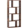 GIANTEX Libreria mobile portaoggetti a 8 cubi, mensola portaoggetti camera da letto con kit antiribaltamento, libreria in legno per soggiorno, ufficio, 60 x 20 x 120 cm (marrone)