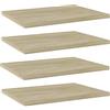 MOBCANT Ripiani per Libreria, Scaffale parete Mensole da muro Hanging shelves Mensole libri Utilizzabile per Bagno Ufficio Garage Camera da letto 4pz Rovere Sonoma 40x30x1,5cm Multistrato