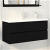 Bladez Mobile sottolavabo nero effetto rovere 100 x 39 x 62 cm - Armadietto da bagno con materiale in legno per lavabo, elegante e stabile - Armadi da incasso per bagno