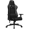 SENSE7 Poltrona da gioco Spellcaster, ergonomico con cuscini lombari regolabili, inclinazione regolabile, sedia da gioco con oscillazione, sedia da ufficio in tessuto 150kg, sedia PC nera-blu