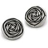 Taconey 10 Pezzi 15/20/23 mm Bottoni in Metallo a Forma di Fiore per Cappotti e Maglioni da Donna, Accessori Decorativi Vintage per Cucire,Nero,23mm 6 Pezzi